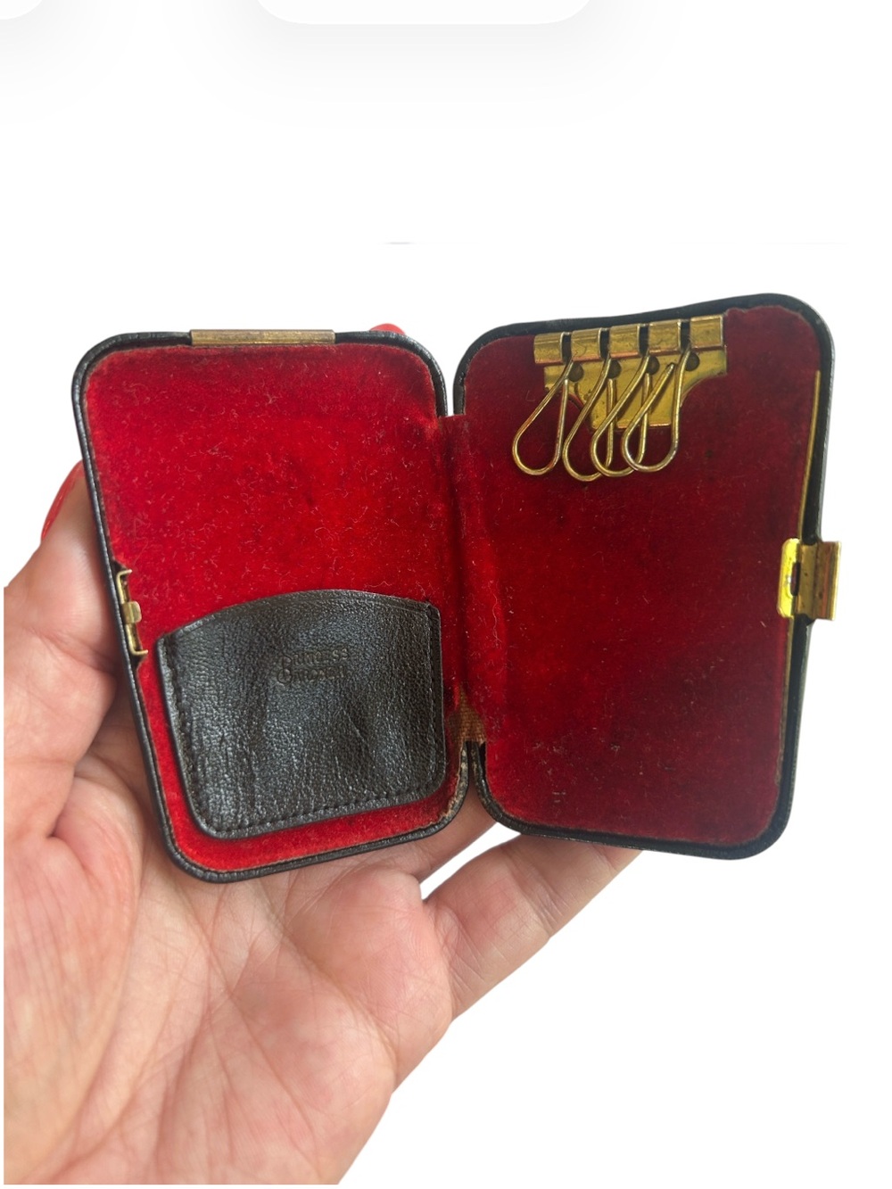 Vintage Rose Embroidered Wallet Key Case Cigarette Case & Lighter Set - Picture 8 of 14